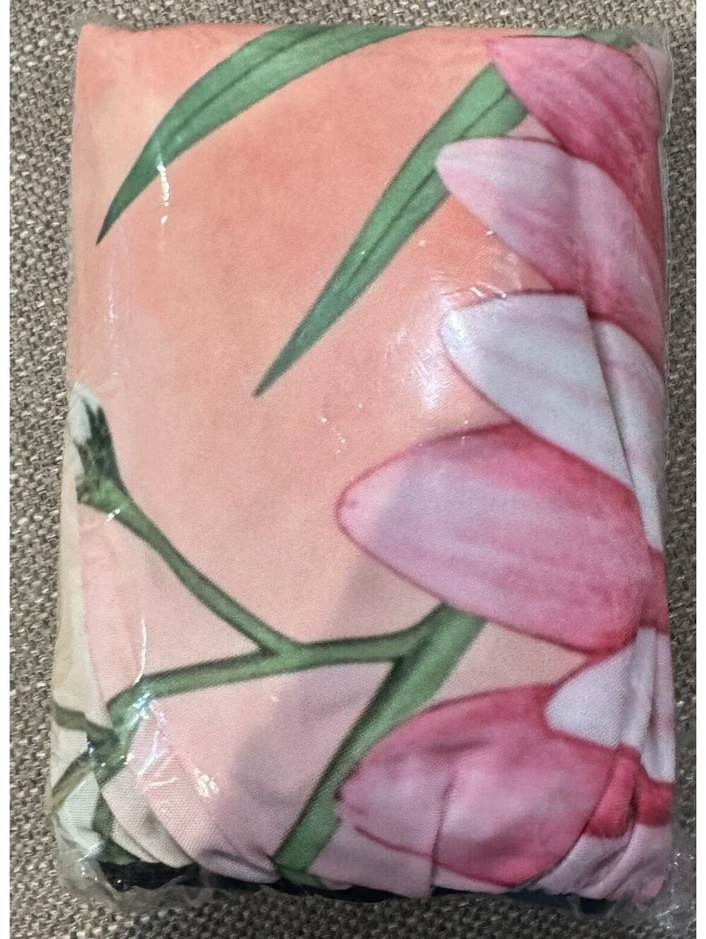 Round Tablecloth With Umbrella Hole, Tropical Flowers, 45
